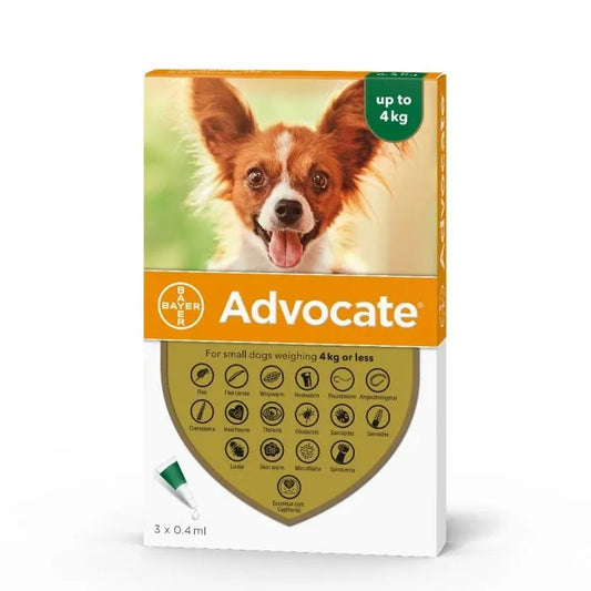 Advocate Dog 0 - 4 kg X 3 pip